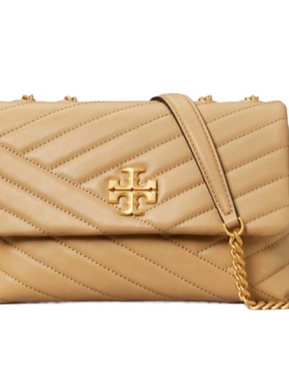 Tory Burch Small Quilted Crossbody Bag - Desert Dune with Gold Hardware